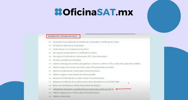 SAT ID contraseña